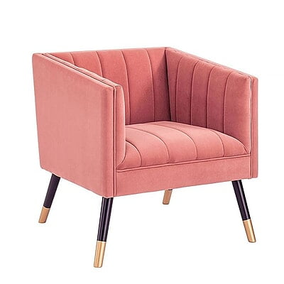 ACCENT CHAIR- VELVET PADDED STRIPED