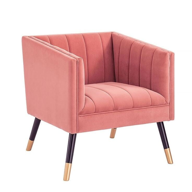 ACCENT CHAIR- VELVET PADDED STRIPED ACCENT CHAIR- VELVET PADDED STRIPED