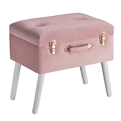 VELVET STORAGE STOOLS