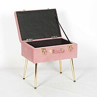 VELVET STORAGE STOOLS