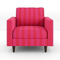 ACCENT CHAIR- VELVET PADDED STRIPED ACCENT CHAIR- VELVET PADDED STRIPED