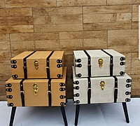 VELVET STORAGE STOOLS