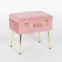 VELVET STORAGE STOOLS
