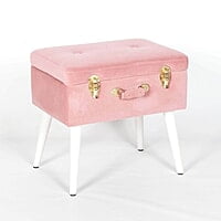 VELVET STORAGE STOOLS