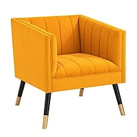ACCENT CHAIR- VELVET PADDED STRIPED ACCENT CHAIR- VELVET PADDED STRIPED