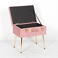 VELVET STORAGE STOOLS