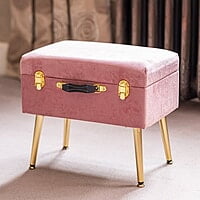 VELVET STORAGE STOOLS